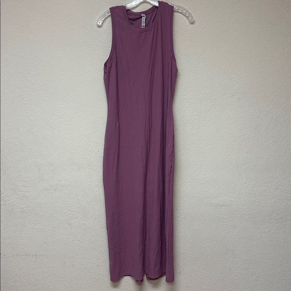 Lululemon Athletica womans lavender All Aligned Ribbed Midi Dress size 10 - Picture 3 of 6